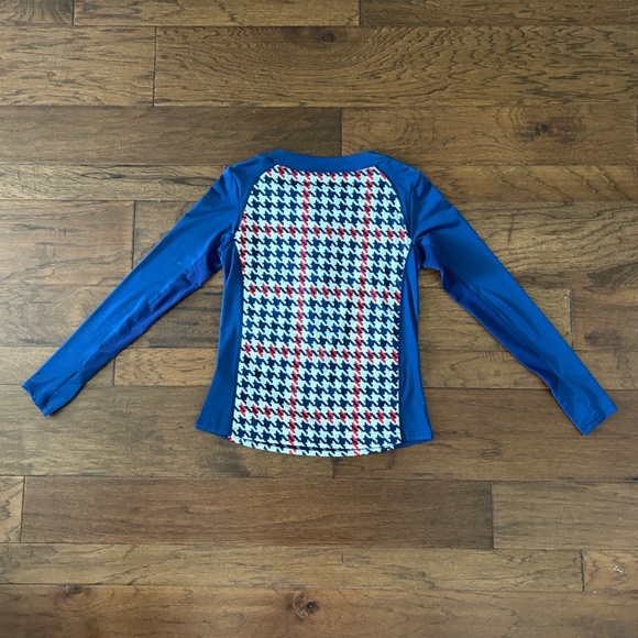 SanSoleil Top Golf 1/4 zip Red White Blue long sleeve Small - Picture 7 of 8